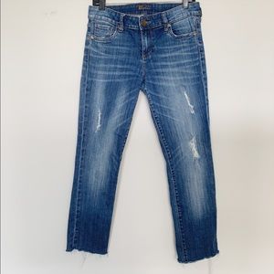 Kut from the Kloth cropped raw hem jeans